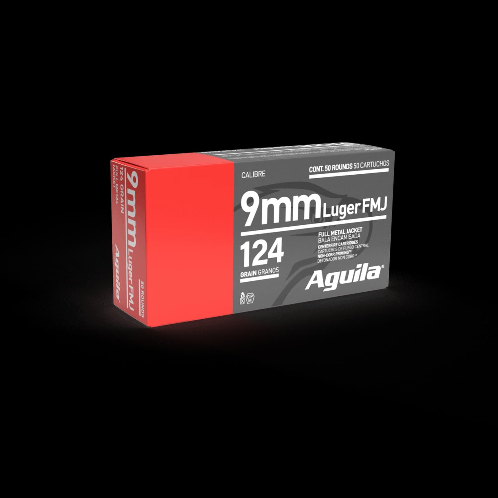 Aguila 9mm FMJ 124 Grain — 50 Count