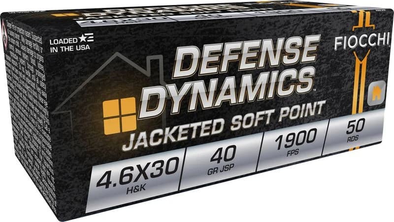 Defense Dynamics Rifle, 4.6x30 H&K, 40 Grain, Jacketed Soft Point, 1900 fps — 50 Count