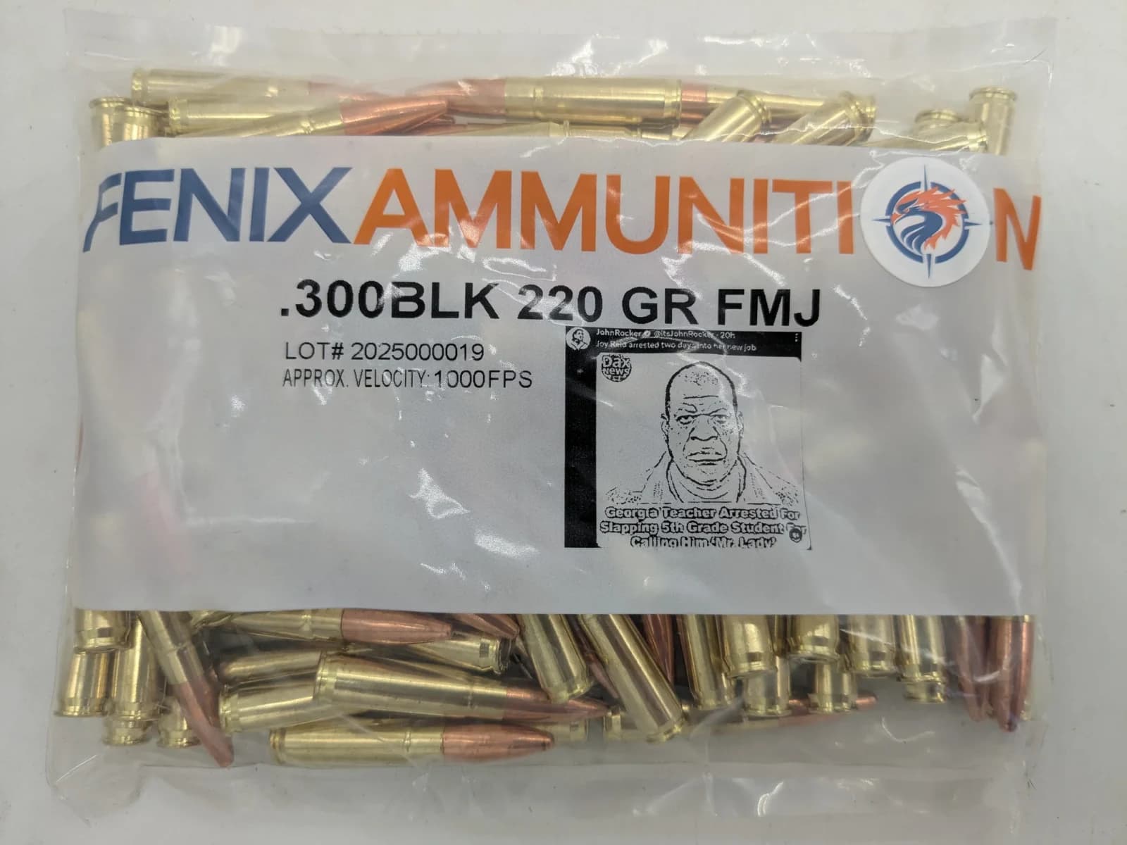 Fenix Ammunition .300 Blackout 220gr FMJ (Subsonic) (100 ct.)