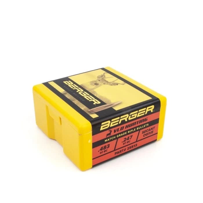 25 Caliber 115 Grain Very Low Drag (VLD) Hunting Rifle Bullet