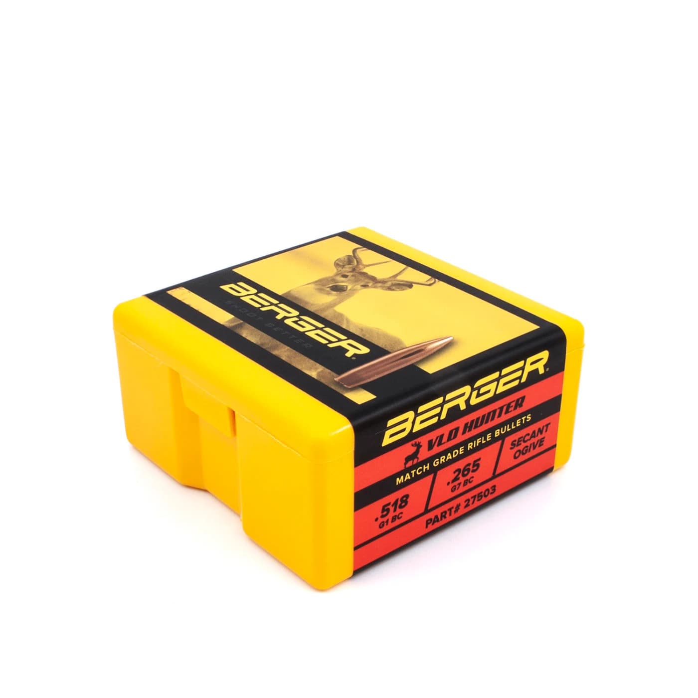 270 Caliber 150 Grain Very Low Drag (VLD) Hunting Rifle Bullet
