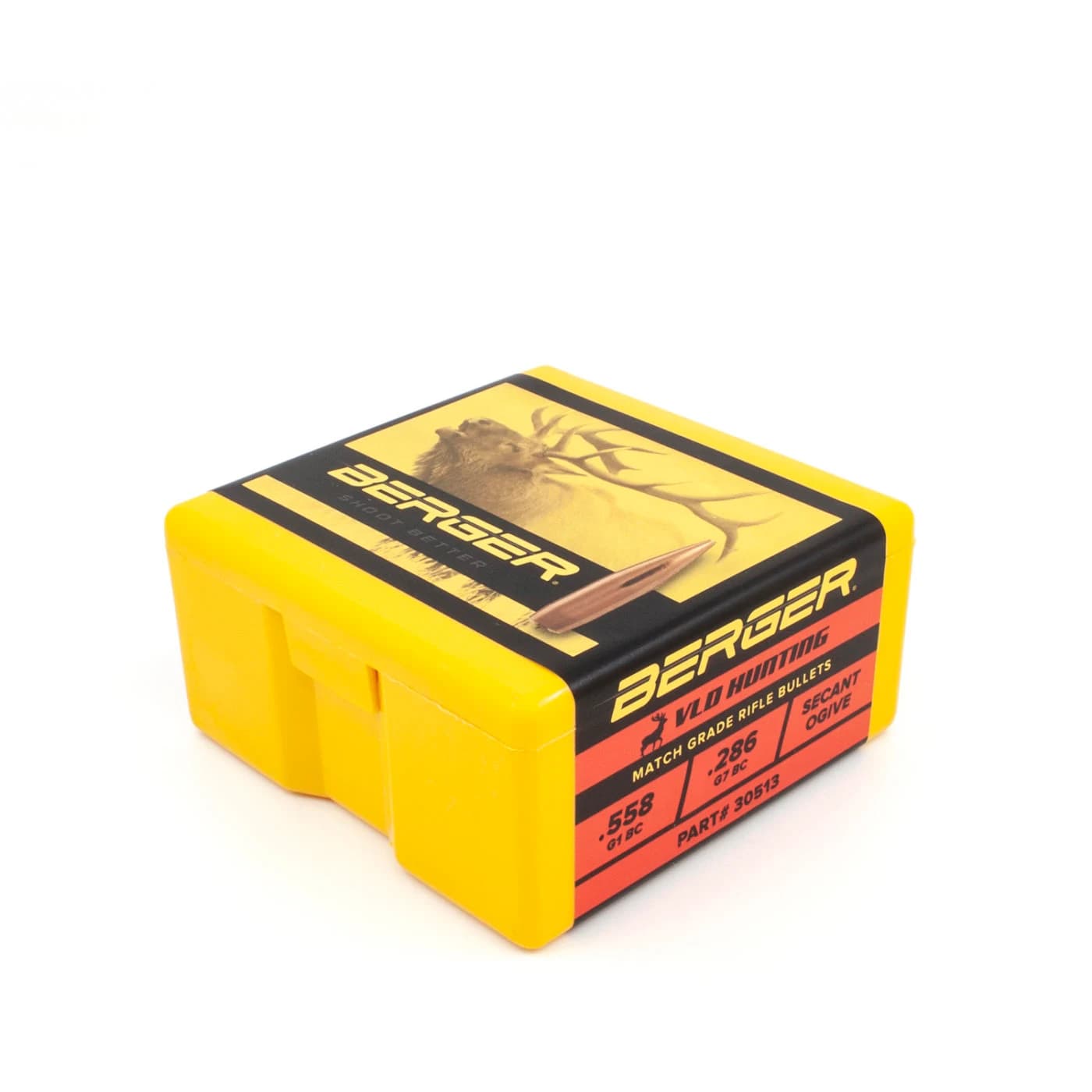 30 Caliber 185 Grain Very Low Drag (VLD) Hunting Rifle Bullet